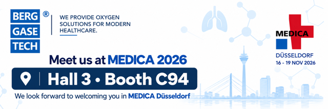 BERG GaseTech at MEDICA 2026 in Düsseldorf, 16 to 19 November 2026, Hall 3, Booth C94